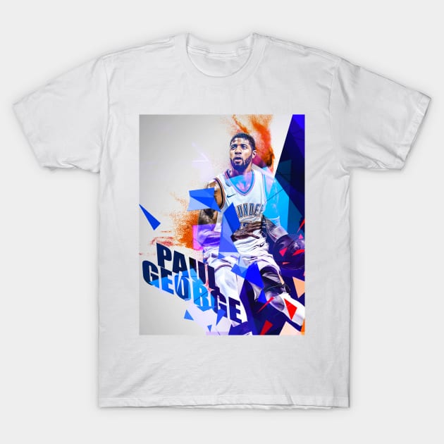 Paul George - Polygon Design T-Shirt by asGraphics